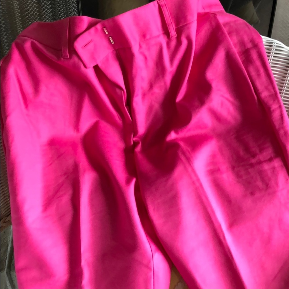 Neon pink long shorts